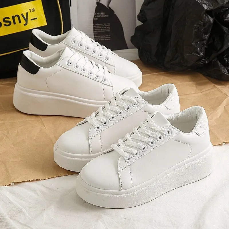 Thick store white trainers