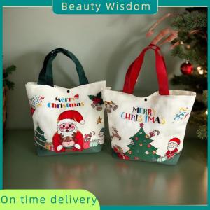 Beauty Wisdom Christmas Gift Bags Cartoon Fruit Storage Bags Reusable Linen Christmas Gift Candy Packaging Bags Party Supplies