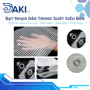 Bạt Nhựa Dẻo Trong Suốt Siêu Bền Dùng Che Mái Hiên Ban Công Sân Vườn Chắn Gió Che Mưa Ngoài Trời Chất Liệu Dày Chống Thấm Nước Tốt Giữ Không Gian Sáng Thoáng Dễ Lắp Đặt Phù Hợp Gia Đình Hàng Quán Quán Cafe Sử Dụng Lâu Dài Tiện Lợi