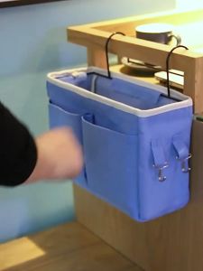 Hook Wintop Storage Basket Hanging Bedside Bedroom Pocket Organizer Linen Bag for Accessories