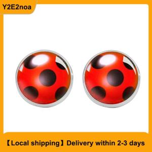 【Local shipping】 Cute Ladybug Ear Stud Earrings Animal Circle Earrings Women Party Gift Jewelry