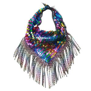 Bandana Head Scarf for Women Bachelorette Party Turbans Head Scarf Blingbling Rhinestones Head Wrap Scarf Headwear