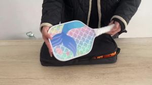 ไม้พายพิคเกิลบอลสำหรับเด็กอายุ12ปีพื้นผิวไฟเบอร์กลาสและแกนรังผึ้งสำหรับเด็กเหมาะสำหรับเล่นกลางแจ้งและการเล่น