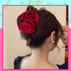 Kẹp tóc nữ hoa hồng Kẹp tóc cá mập xinh xắn thời trang Hàn Quốc dành cho nữ