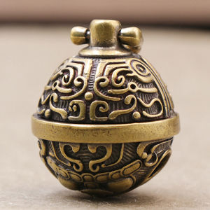 Minwen Đồng thau chuông Mặt dây chuyền Keychain Trung Quốc phong cách động vật chuông Vòng cổ mặt dây chuyền đồ trang sức handmade Vintage Keychains phụ kiện đồ trang sức