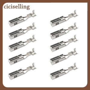 [ciciselling] 10 Pcs 2.8MM Car ECU Brass Crimp Terminal Wire FCI Big Pins For Connector DJ627-2.8A DJ616A-2.8x0.8B