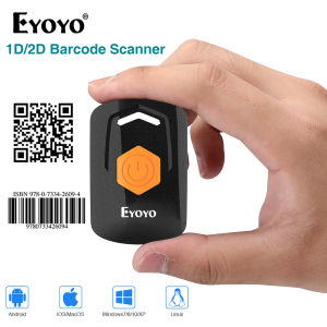 Eyoyo Máy Quét Mã Vạch Bluetooth 2D QR 1D Mini Có Bluetooth & 2.4G Không Dây & USB Có Dây 3 Chế Độ Kết Nối Máy Quét Hình Ảnh Ma Trận Dữ Liệu PDF417 Di Động Cho iPad iPhone Android Máy Tính Bảng
