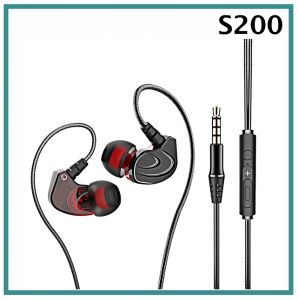 S200 In-Ear Earphone Heavy Bass 6D Surround Sound Quality Wired Gaming Headset with Microphone