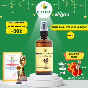 Chai Xịt Tinh Dầu Oải Hương 100ml - Hoa Nén - Khử mùi thơm phòng thư giãn ngủ ngon