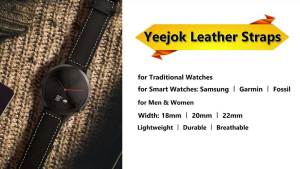 Galaxy Watch 7 Bands Leather Compatible for Samsung Galaxy Watch FE Band Galaxy Watch 7/6/5/4/3 Straps 40mm 44mm 43mm 45mm 46mm 47mm 20mm Bracelets Replacement Active2/Gear Sport Men Women