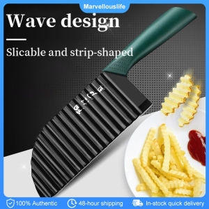 Stainless Steel Potato Slicer KnifeVegetable Salad CutterKitchen Wave SlicerKitchen KnivesKitchen Accessories