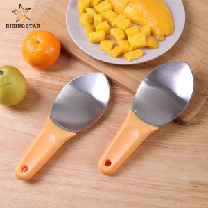Rising Star Stainless Steel Spoon Cutter Mango Cutting Kiwi Watermelon Spoon Multifunction Fruit Peeler Vegetable Tool Kitchen Accessories