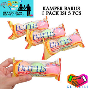 Klik-Beli Kamper Barus Ball Isi 3 Pcs Naphthalene Toilet Pewangi WC Kamar Mandi Warna Warni