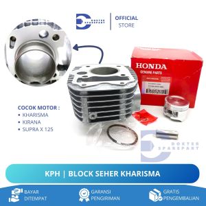 KPH BLOCK SEHER KOMPLIT + PISTON KIT KHARISMA / KIRANA / SUPRA X 125 / BLOK / CYLINDER