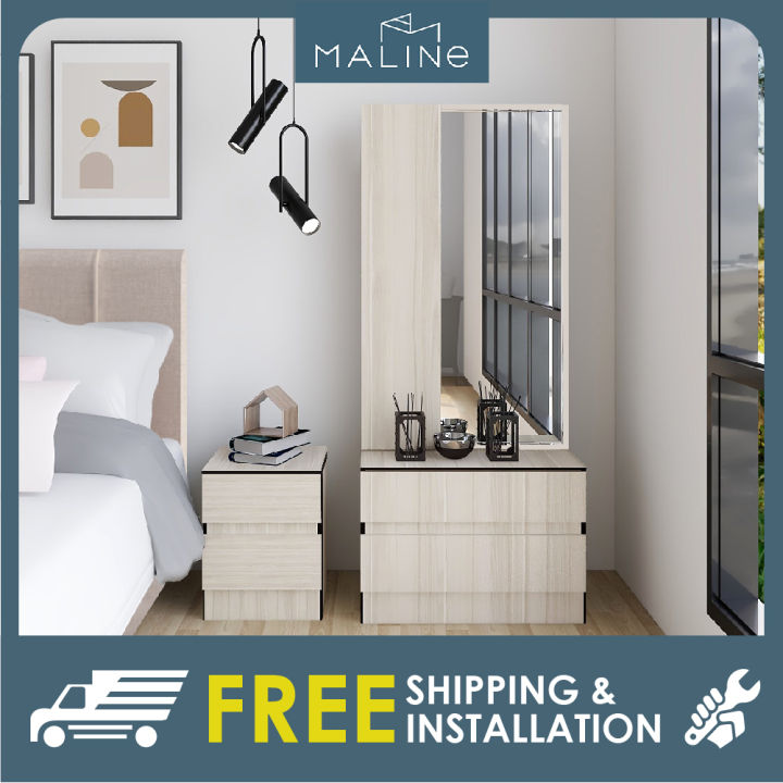Maline Bella Dressing Table White Wash