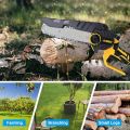 Dewalt 6 Inch Cordless Chainsaw Portable Electric Chain Saw Rechargeable Pruning Saw Cutter. 