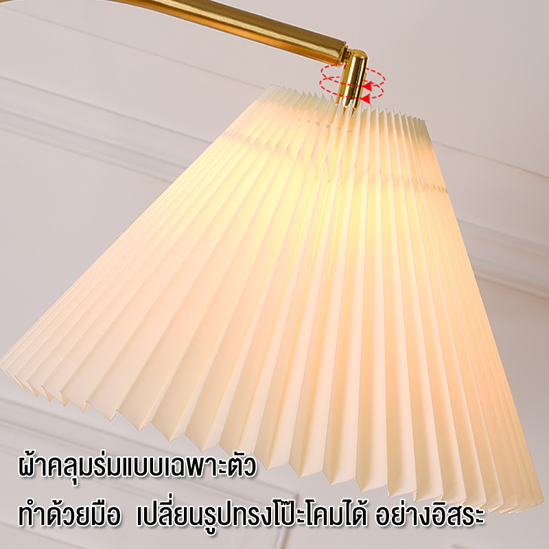โคมไฟตั้งพื้น  โคมไฟอ่านหนังสือ led มีฐานโต๊ะกาแฟ โคมไฟข้างเตียง ติดตั้งหลอดไฟ 3 สี สามารถปรับความสว่างได้