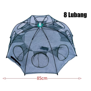 Jaring lobster dengan jaring payung lubang bawah kandang jaring lipat jaring ikan multi-spesifikasi rangka bold jaring ikan tebal jala berbentuk payung kandang udang