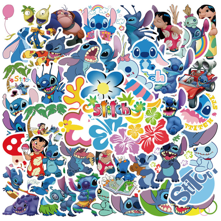 50 PCS Lilo And Stitch Vinyl Waterproof Stickers – For Car, Laptop, Phone, Etc.