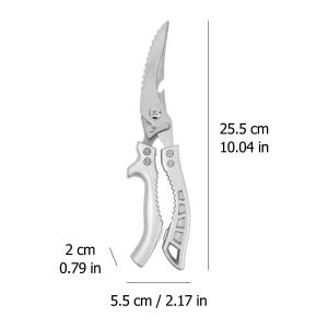 2Pcs Chicken Bone Scissors Heavy Duty Stainless Steel Kitchen Shears Multipurpose Kitchen Cutter Professional Chicken Bone Meat Fish Vegetables Scissors