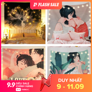 [Tặng đèn 7m] Thảm treo tường decor phong ngủ vintage size150x130cm vải treo tường tranh vải treo tường phòng ngủ thảm decor phòng ngủ thảm phòng ngủ vãi treo phòng ngủ thảm treo tường trang trí phòng ngủ