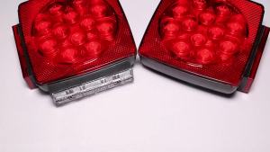 CZC AUTO 12V Submersible LED Trailer Tail Light Kit for Under 80 Inch Boat Utility Waterproof (Trailer light kit)