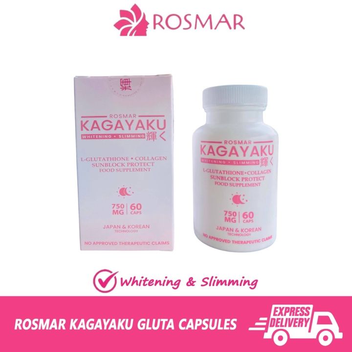 Rosmar Kagayaku Glutathione & Slim Japan & Korean Capsules (60caps./750mg).  | Lazada