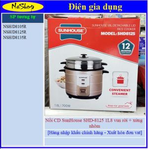 NaShop - Nồi cơm điện SunHouse 1.8L xửng nhôm vun rời (DGD Điện gia dụng)