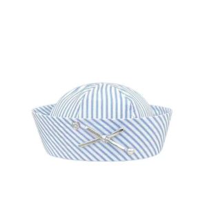 EVERIN Nơ sọc Mũ thủy thủ Thoáng khí Đính cương Mũ thủy thủ sọc Thời trang Thoải mái Mũ beret vành lật Phụ nữ