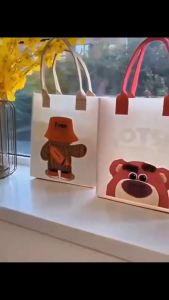 AOR Beg Tote Perempuan Kapasiti Besar Beg Tangan Perempuan Gaya Terbuka Fesyen Felt Beli-Belah Sesuai Untuk Dewasa Kanak-Kanak Reka Bentuk Pelajar