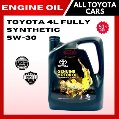 ON SALE! ENGINE OIL TOYOTA FULLY SYNTHETIC 5W-30 (BLACK 4L) for ALL TOYOTA CARS / Genuine toyota motor oil Fit for gasoline and diesel Fully synthetic car parts stuff car motor upgrades engine parts rides toyota parts