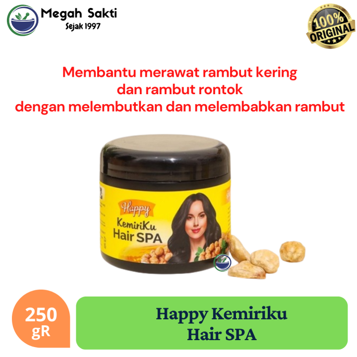 Happy Kemiriku Hair Spa 250 Gr Pelembab And Pelembut Rambut Kering Lazada Indonesia 