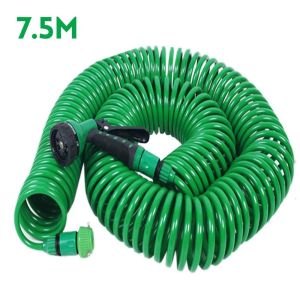 15m/30m Gardening Coil Hose Spray Nozzle Spiral Garden Sprayer Water Car Wash Home Getah Paip Berkebun Cuci Kereta