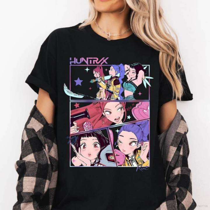 Générique Kpop Hunters Survêtement Fille 2 Pièces Vintage Y2K - Hoodie Et Pantalon Imprimé Huntri/X, Style Sportswear 2025