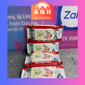 Gói 80 KHĂN GIẤY ƯỚT BABY WIPES- khăn ướt cho bé