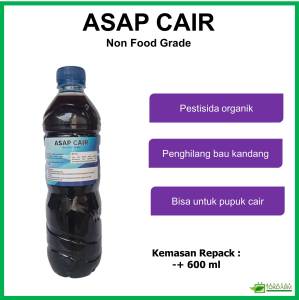 Asap Cair Original Arang Kayu Non Food Grade Pestisida Organik Kemasan 600 ml