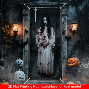 New Halloween Door Banner Halloween Decorative props for Easter party scene setup background cloth