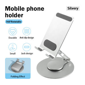 (SG) 360° Rotating Aluminium Alloy Phone Stand / Tablet Stand - Sturdy Adjustable Foldable Rotating Tablet Phone Holder Desktop Stand