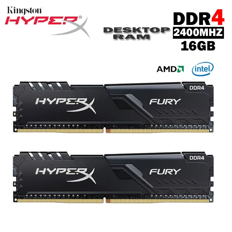 Kingston HyperX Fury RAM DDR4 32GB(16GBX2) 16GB(8GBX2) 2133/2400