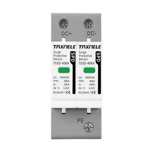 TAXNELE DC SPD Surge Protector 500V 600V 800 1000V 2P 20KA 40KA 60KA Solar PV Lightning Arrester Voltage Protector