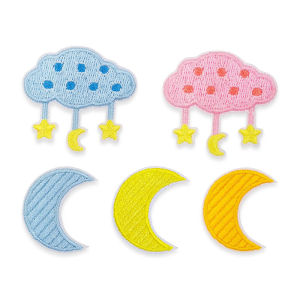 018 Sweet Dreams Cloud Moon Star Series DIY Embroidery Patches Sticker/ Ironing Self-adhesive fabric Haberdashery
