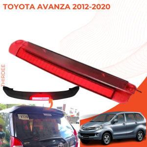 Toyota Avanza 2012-2020 3rd Brake Light For Spoiler High Mount Stop Lamp LED Rear Roof Spoiler Brakelight Direct Replacement Auto Parts High Quality Easy Install Bolt-On OEM Fit Signal Warning