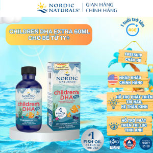 Siro Dầu Cá Cho Bé Từ 1 Tuổi Nordic Naturals Children DHA XTRA (60ML) Hỗ Trợ Phát Triển Trí Não Cho Bé - - Hỗ trợ phát triển khỏe mạnh cho não bộ thị lực và hệ thần kinh. - Thúc đẩy chức năng nhận thức và phát triển xã hội lành mạnh
