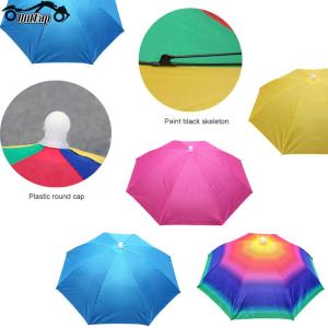 Rain Umbrella Hat Foldable Outdoor Sun Shade Waterproof Fishing Headwear Cap