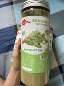 Hộp 500g bột rau diếp cá sấy lạnh nguyên chất không pha trộn dùng cho người nóng trong táo bón mụn nhọt tắc tia sữa HN