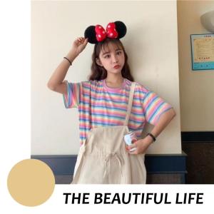 Tsion งุ้ยย พาสเทลไม่ไหว เสื้อยืดลายทางสีสันสดใส มีทั้งแขนสั้นและแขนยาวให้เลือก สีละมุนมากน้าาา