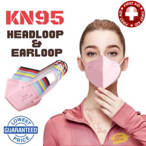 KN95 Mask Headloop Hijab Mask Mask KN95 Topeng Muka /5 Layers Protection Adult Face Mask