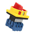 Load Circuit Breaker Switch 3-Pole 2-Position Rotary Cam On-Off Power Switch. 