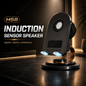 H58 Portable Multifunctional Wireless Speaker Induction Audio Mobile Phone Bracket with 360 Rotating Sound Amplifier