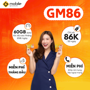( MIỄN PHÍ 1 THÁNG ) Sim 4G 5G Mobifone Gmobile GM35 GM68 GM86 GM120 GM200 Miễn Phí Data 4GB/ngày + Nghe Gọi Giá Cực Rẻ Gia Hạn Từ 35k | FREESHIP - CHƯA KÍCH HOẠT